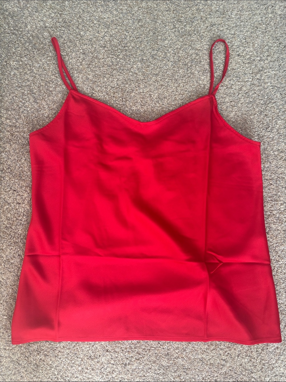 J. Crew Red Spaghetti-Strap Cami